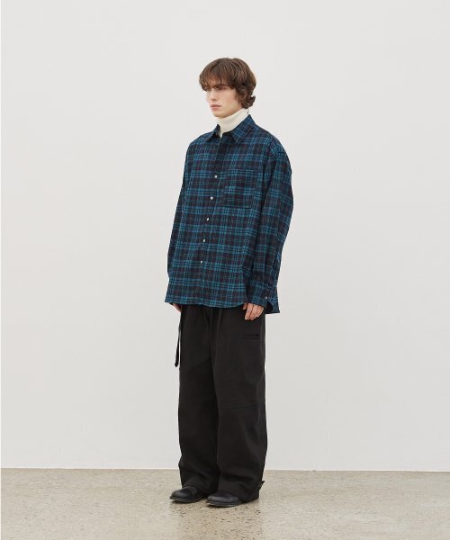 BER DE NOIR(ベールドノワール)の「ワイドチェックオーバーサイズシャツ(グリーン)(シャツ/ブラウス・メンズ・その他・LARGE/MEDIUM)」の3枚目の写真