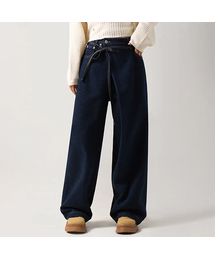 String Wrap Wide Pants INDIGO