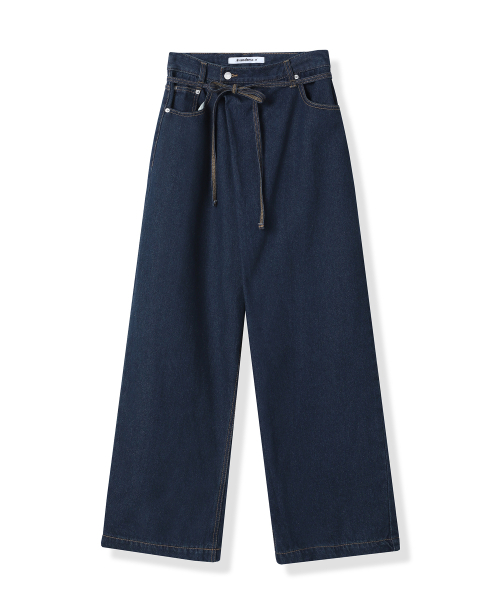 AVANDRESS(アバンドレス )の「String Wrap Wide Pants INDIGO(その他パンツ・レディース・ダークブルー・SMALL/LARGE/MEDIUM)」の3枚目の写真