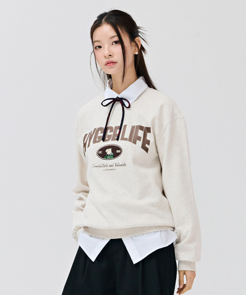 CHASECULT(チェイスカルト)の「共用キャラクターグラフィックスウェットシャツ-ベージュ(スウェット・メンズ・ベージュ・90/100/95/105)」の5枚目の写真