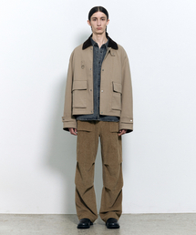 コーデュロイパティグパンツASH BROWN