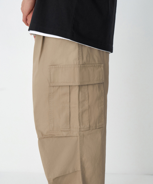 MUSINSA STANDARD（ムシンサスタンダード）の「コットンパラシュートバンディングカーゴパンツ[ベージュ]（その他パンツ・メンズ・その他・38/34/36/40/42/26/28/30/32）」の9枚目の写真