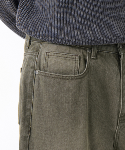 MUSINSA STANDARD（ムシンサスタンダード）の「ピグメントワイドデニムパンツ[カーキ]（デニムパンツ・メンズ・その他・33/26/27/28/29/42/36/34/32/30/31/40/38）」の11枚目の写真