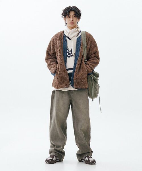 MUSINSA STANDARD（ムシンサスタンダード）の「ピグメントワイドデニムパンツ[カーキ]（デニムパンツ・メンズ・その他・33/26/27/28/29/42/36/34/32/30/31/40/38）」の6枚目の写真