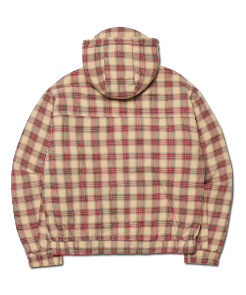 NOMANUAL(NOMANUAL)の「CHECK HOODED JACKET - BURGUNDY(その他アウター・レディース・その他・MEDIUM/LARGE/SMALL)」の2枚目の写真