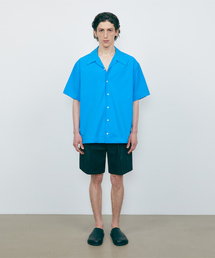 VTWO（ブイツー）の「Loose Fit Open Collar Cool Summer Banding Shirt_Blue（シャツ/ブラウス・メンズ）」