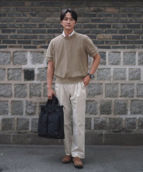Verdnt（バーダント）の「ピグメントウォッシングラウンドネックニット[ベージュ]（ニット/セーター・レディース・ベージュ・SMALL/MEDIUM/LARGE）」の4枚目の写真