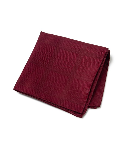 MEN'S BIGI(メンズビギ)の「ジオメトリック柄シルクチーフ(バンダナ/スカーフ・メンズ・ボルドー/ネイビー/ブルー/シルバー・7)」の4枚目の写真