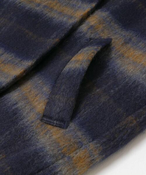 THE GOODLAND MARKET（ザグッドランドマーケット）の「cwtch　CHECK MIDDLE COAT（ノーカラージャケット・レディース・ベージュ系その他/ブルー系その他・FREE）」の8枚目の写真