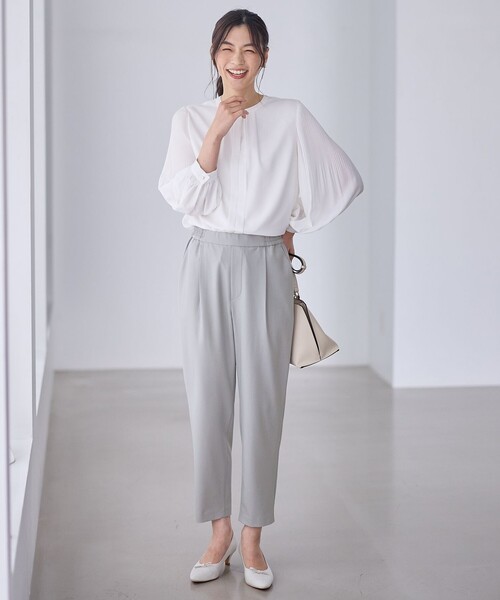 ANY(エニィ)の「プリーツブラウス(シャツ/ブラウス・レディース・ネイビー系/ホワイト系・LARGE/MEDIUM)」の15枚目の写真