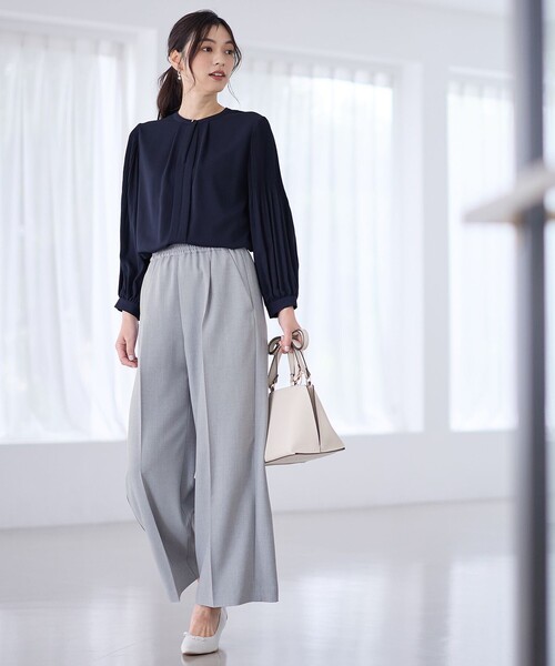ANY(エニィ)の「プリーツブラウス(シャツ/ブラウス・レディース・ネイビー系/ホワイト系・LARGE/MEDIUM)」の21枚目の写真