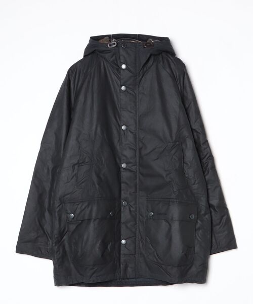 Barbour（バブアー）の「Barbour Bedale Waxed Parka バブアー ビデイル フード ワックス ジャケット（マウンテンパーカー・メンズ・ネイビー/オリーブ・40/36/42）」の5枚目の写真