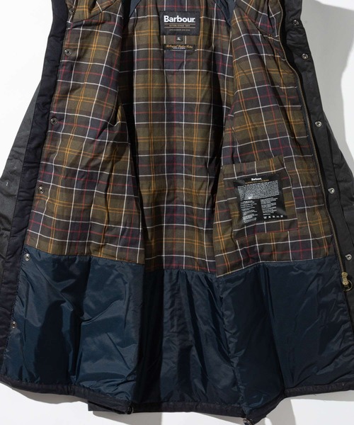 Barbour（バブアー）の「Barbour Bedale Waxed Parka バブアー ビデイル フード ワックス ジャケット（マウンテンパーカー・メンズ・ネイビー/オリーブ・40/36/42）」の4枚目の写真