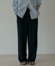 relax banded pants-navy
