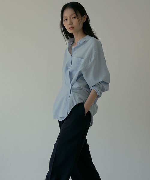 LINGSEOUL(リングソウル)の「relax banded pants-navy(スラックス・レディース・その他・FREE)」の3枚目の写真