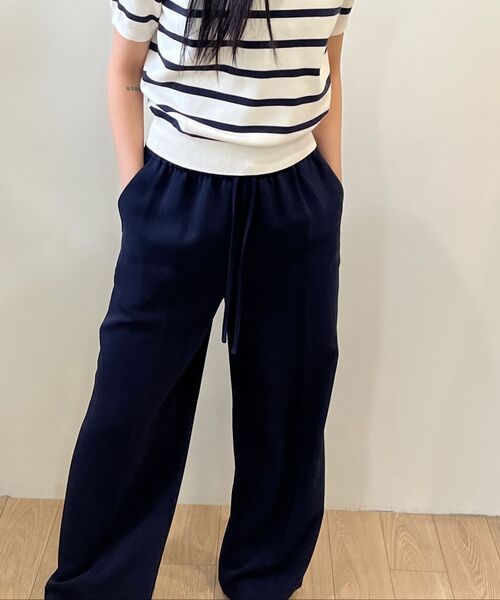 LINGSEOUL(リングソウル)の「relax banded pants-navy(スラックス・レディース・その他・FREE)」の5枚目の写真