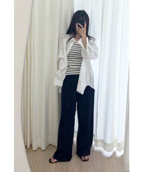LINGSEOUL(リングソウル)の「relax banded pants-navy(スラックス・レディース・その他・FREE)」の8枚目の写真