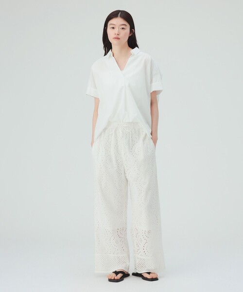 BEAMS HEART(ビームスハート)の「【洗える・二の腕カバー】スキッパー プルオーバー(シャツ/ブラウス・レディース・その他1/イエロー/オフホワイト/その他・FREE)」の5枚目の写真