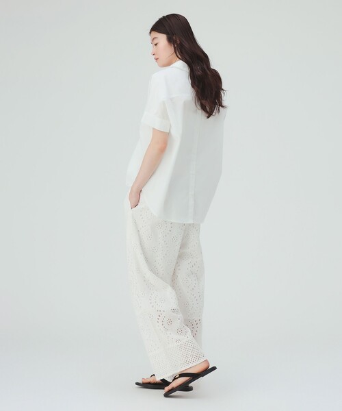 BEAMS HEART(ビームスハート)の「【洗える・二の腕カバー】スキッパー プルオーバー(シャツ/ブラウス・レディース・その他1/イエロー/オフホワイト/その他・FREE)」の6枚目の写真