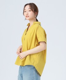 【洗える・二の腕カバー】スキッパー プルオーバー