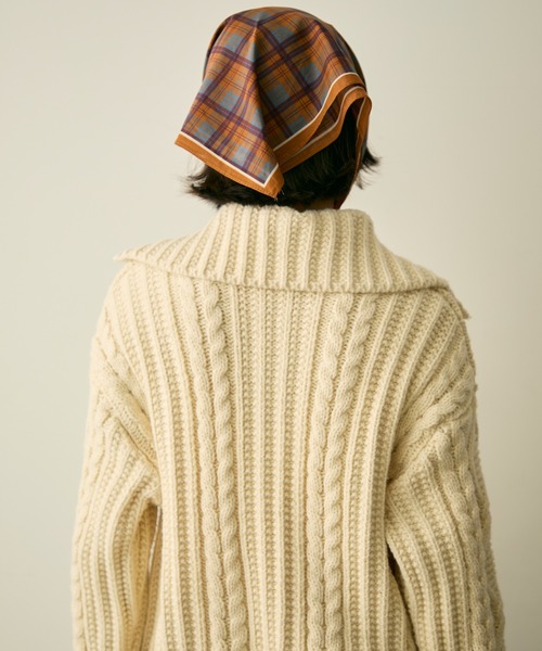 セール】cable zip knit / ケーブルジップニット（カーディガン/ボレロ