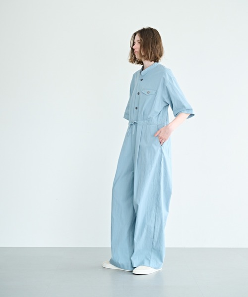 kha:ki（カーキ）の「「KHA:KI / カーキ」ハーフスリーブ ジャンプスーツ（その他パンツ・レディース・ブラック/ブルー・1/2）」の9枚目の写真