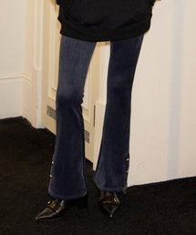 Velvet Boots Cut Pants_ Deep Blue