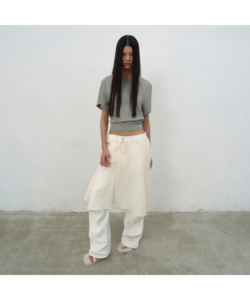 LCDC TM(エルシーディーシーティーエム)の「FLARE LAYERED SKIRT (IVORY)(スカート・レディース・アイボリー・OS)」の7枚目の写真