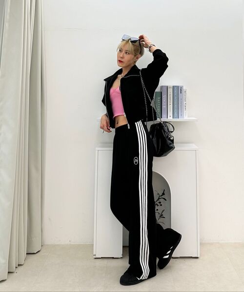 ARI（アリ）の「RIBBON JERSEY TRACK PANTS / BLACK（スウェットパンツ・レディース・ブラック・FREE）」の12枚目の写真