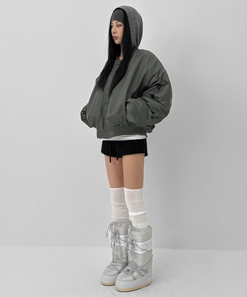 BLACKUP（ブラックアップ）の「[MADE] ジェイティミンクローバンディングショーツ（その他パンツ・レディース・ブラック/チャコール・SMALL/MEDIUM）」の9枚目の写真