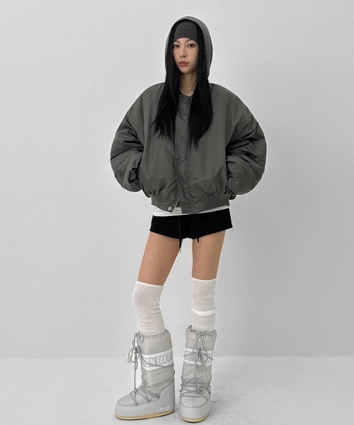 BLACKUP（ブラックアップ）の「[MADE] ジェイティミンクローバンディングショーツ（その他パンツ・レディース・ブラック/チャコール・SMALL/MEDIUM）」の7枚目の写真