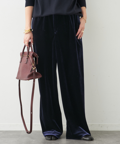 Deuxieme Classe(ドゥーズィエムクラス)の「Chic Velor パンツ(スラックス・レディース・ネイビー/ボルドー・34/36/38)」の5枚目の写真