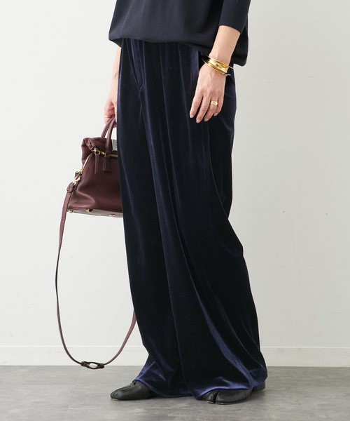 Deuxieme Classe(ドゥーズィエムクラス)の「Chic Velor パンツ(スラックス・レディース・ネイビー/ボルドー・34/36/38)」の6枚目の写真