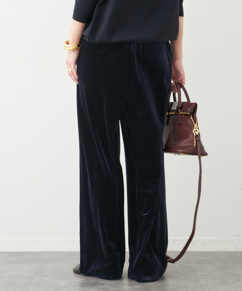 Deuxieme Classe(ドゥーズィエムクラス)の「Chic Velor パンツ(スラックス・レディース・ネイビー/ボルドー・34/36/38)」の8枚目の写真