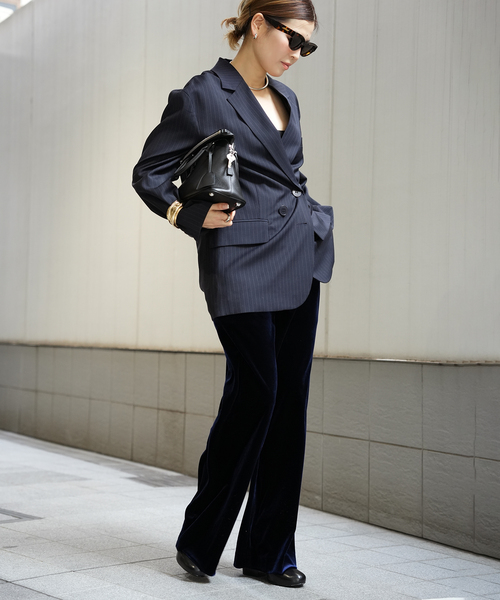 Deuxieme Classe(ドゥーズィエムクラス)の「Chic Velor パンツ(スラックス・レディース・ネイビー/ボルドー・34/36/38)」の18枚目の写真