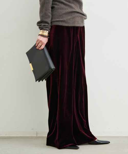 Deuxieme Classe(ドゥーズィエムクラス)の「Chic Velor パンツ(スラックス・レディース・ネイビー/ボルドー・34/36/38)」の20枚目の写真