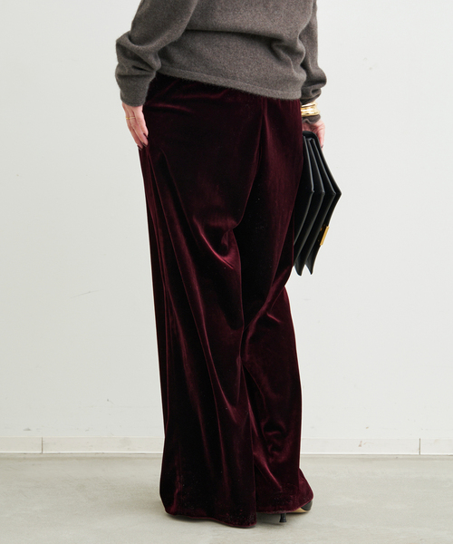 Deuxieme Classe(ドゥーズィエムクラス)の「Chic Velor パンツ(スラックス・レディース・ネイビー/ボルドー・34/36/38)」の22枚目の写真