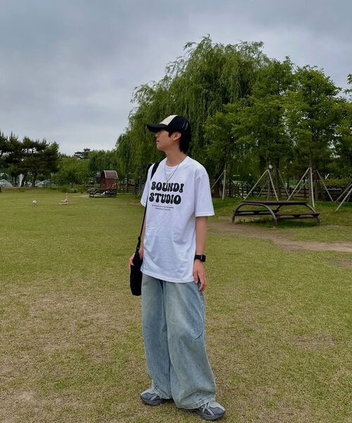 bounDary（バウンダリー）の「ソフトコットンオーバーフィットバウンディスタジオバンパルティ[ホワイト]（Tシャツ/カットソー・メンズ・その他・MEDIUM/LARGE/X-LARGE）」の8枚目の写真