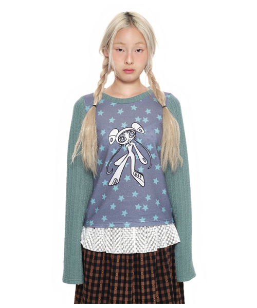 Twist Knit Long Sleeve Top_sage mint