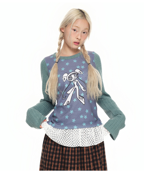 youthbath（ユースバース）の「Twist Knit Long Sleeve Top_sage mint（Tシャツ/カットソー・レディース・その他・SMALL/MEDIUM）」の4枚目の写真