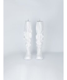 YEEL（ワイイーイーエル）の「PLATFORM HIGH BOOTS WHITE（ブーツ）」