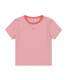 W) MINI SUN STRIPE TEE PINK
