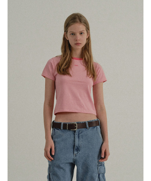 SUNDAY FRUIT MARKET(サンデーフルーツマーケット)の「W) MINI SUN STRIPE TEE PINK(Tシャツ/カットソー・レディース・その他・SMALL/MEDIUM)」の6枚目の写真