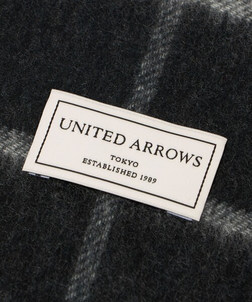 UNITED ARROWS（ユナイテッドアローズ）の「カシミヤ リバーシブル チェックマフラー（マフラー・メンズ・ブラック/オレンジ/レッド/ネイビー・FREE）」の8枚目の写真