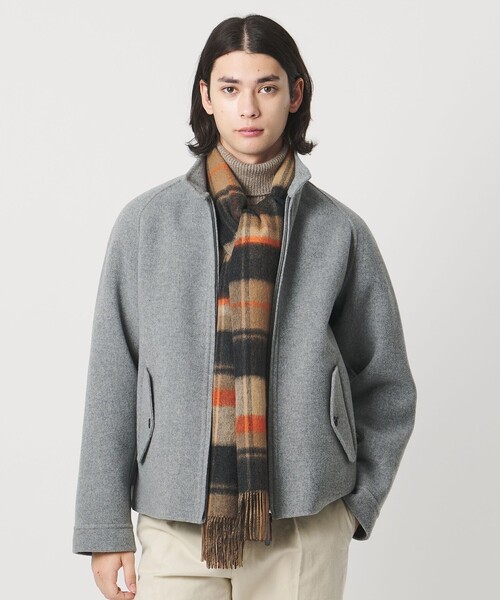 ユナイテッドアローズ カシミヤマフラー 新品 ブラック×グレー リバーシブル UNITED ARROWS（ユナイテッドアローズ） マフラー カシミヤ