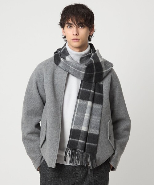 カシミヤ リバーシブル チェックマフラー（マフラー）｜UNITED ARROWS
