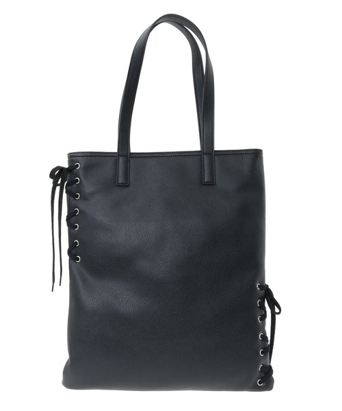 CONVERSE TOKYO（コンバーストウキョウ）の「LACE-UP FLAT TOTE BAG（トートバッグ・レディース・シルバー/ブラック・FREE）」の9枚目の写真