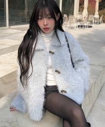 anyonemore（エニワンモア）の「フェイクファー襟付きダッフルジャケット（その他アウター）」