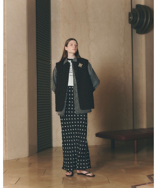 THE SHINZONE(ザ シンゾーン)の「THE SHINZONE/シンゾーン イリカジャカードスカート ILICA JACQUARD SKIRT 26SMSSK02(スカート・レディース・ブラック/ブルー・36)」の12枚目の写真