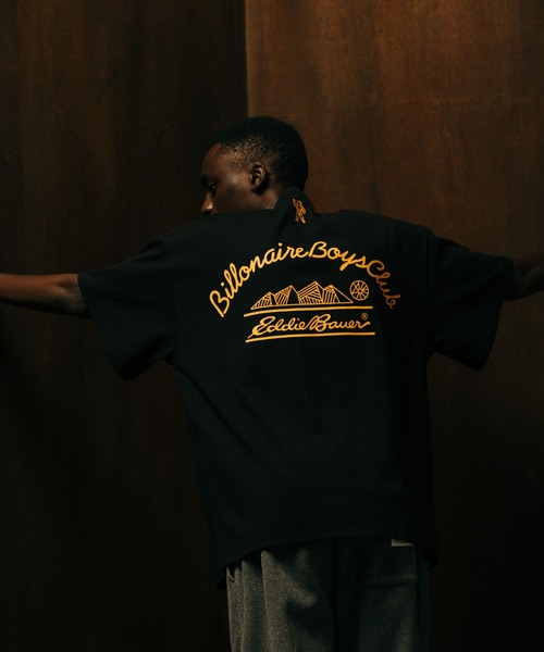 Eddie Bauer(エディーバウアー)の「BILLIONAIRE BOYS CLUB×Eddie Bauer / コットン半袖Tシャツ #2(Tシャツ/カットソー・メンズ・ブラック/ホワイト・L/M)」の2枚目の写真